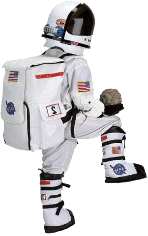 Petit Garçon Portant Un Costume De Casque D'astronaute Et. Joli