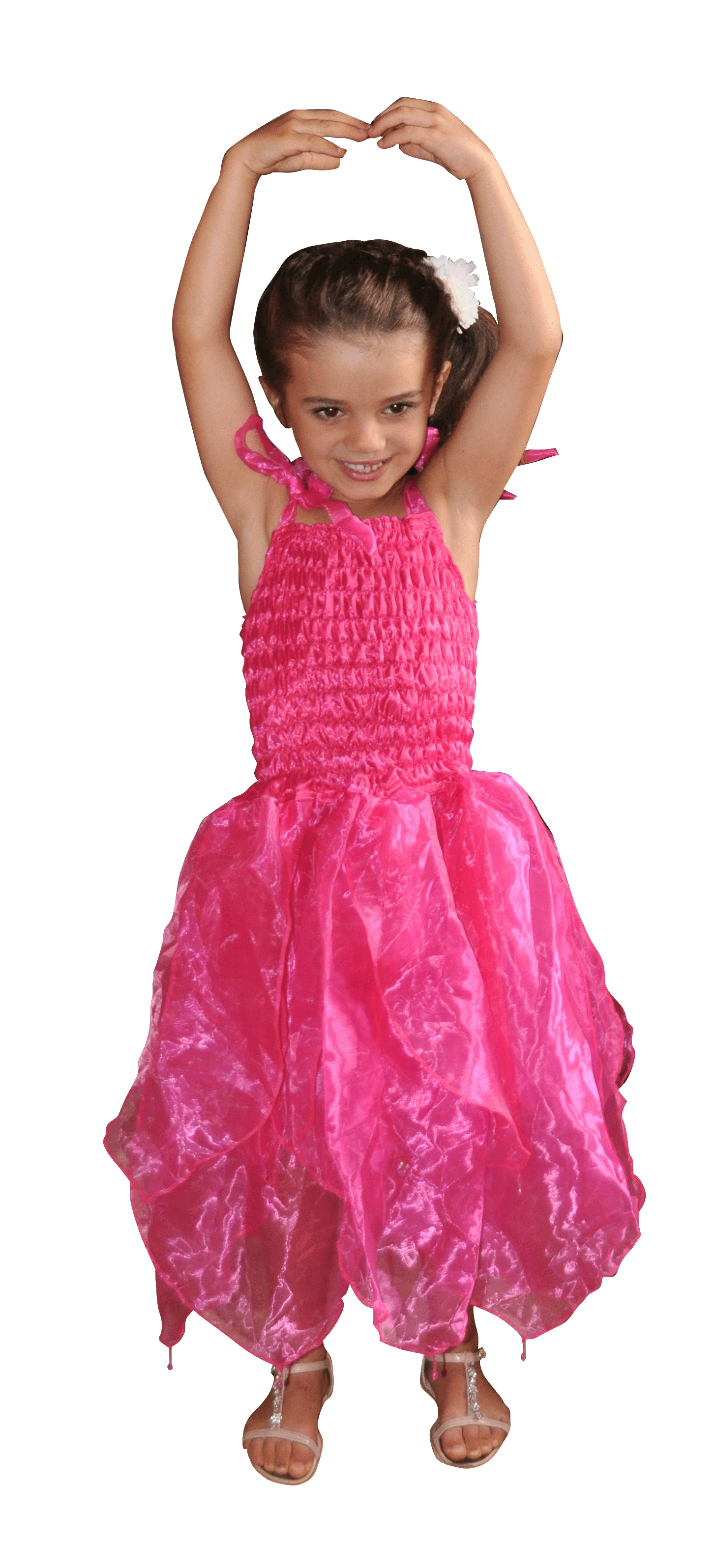 Robe de princesse organdi fuchsia